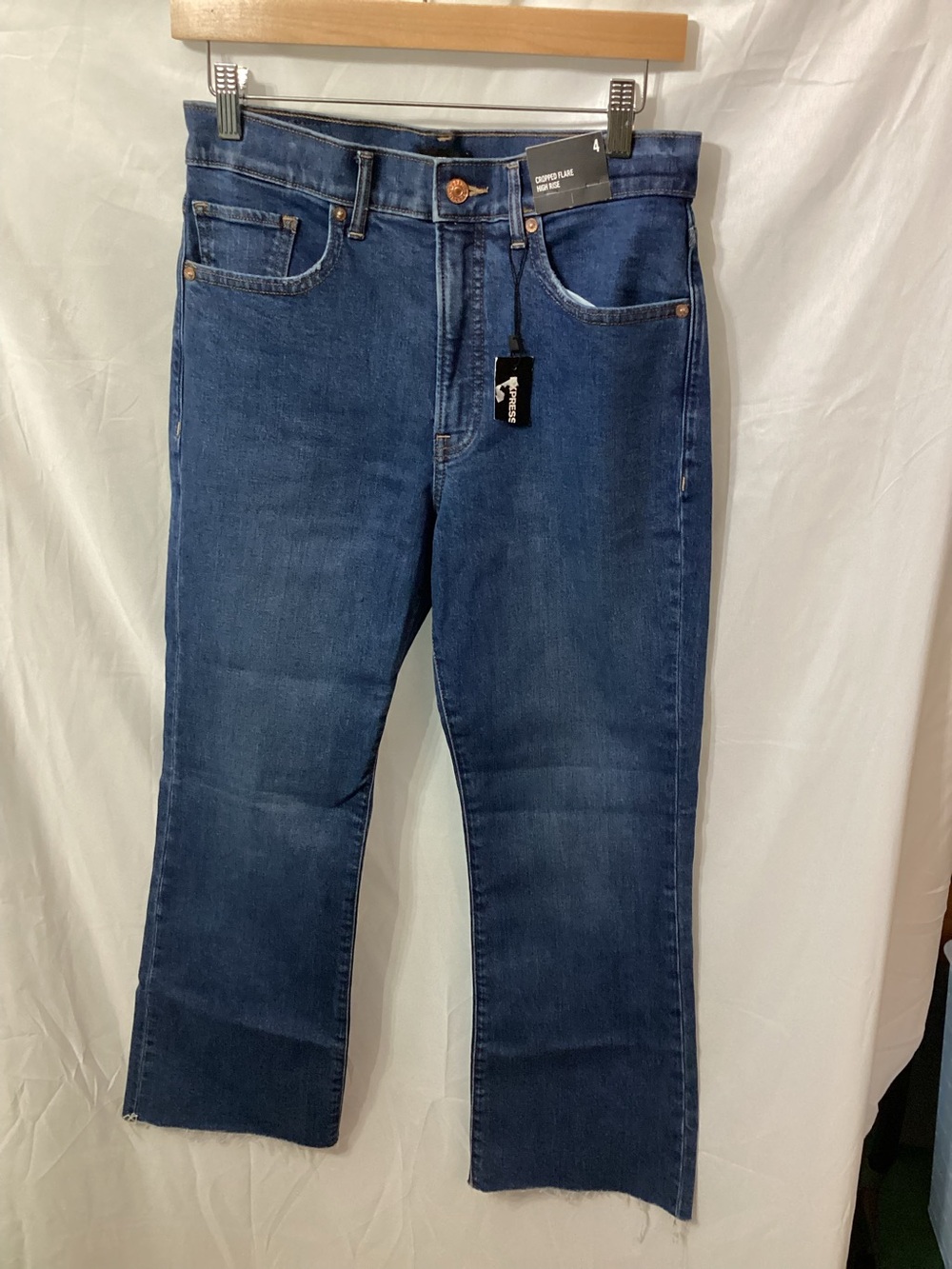 Express cropped flare high rise NWT
